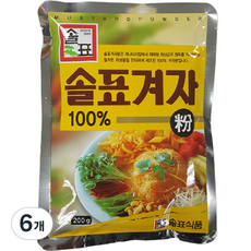 솔표식품 겨자분, 200g, 6개