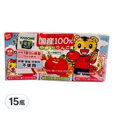 可果美 幼兒綜合蔬菜&蘋果汁 100ml*15瓶入 (寶寶飲品/綜合果汁/無添加), 15瓶