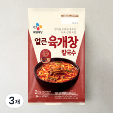 CJ제일제당 얼큰 육개장 칼국수 2인분, 414g, 3개