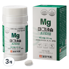일양약품 마그네슘 프리미엄 60g, 60정, 3개