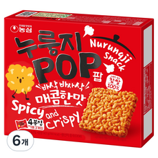 누룽지팝 매콤한맛 4p, 142g, 6개