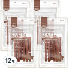 네츄럴랩 강아지 건강한 육포 간식 스틱, 소고기, 80g, 12개