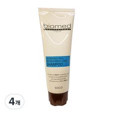 바이오메드 프로페셔널 리얼 리후레쉬먼트 쿨 샴푸, 100ml, 4개