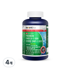 내츄럴플러스 프리미엄 오메가3 1100, 180정, 216.36g, 4개