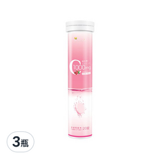 Bee Zin 康萃 維生素C1000膠原發泡錠, 20錠, 80g, 3瓶
