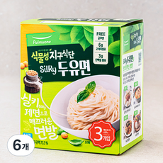 풀무원 식물성 지구식단 실키 두유면, 150g, 6개