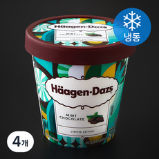 하겐다즈 파인트 민트 초콜릿 (냉동), 4개, 403ml