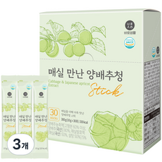 바로생활 매실만난 양배추청 스틱, 300g, 3개