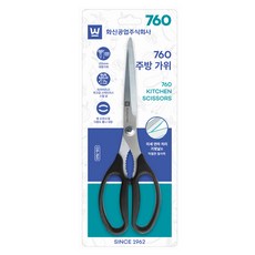 WHASHIN 760鋸齒廚房剪刀, 1個, 黑色