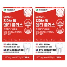 유한메디카 치아 엔 탑 덴티 플러스 72g, 60정, 2개