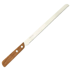Echo 不鏽鋼吐司刀 木柄,全長27cm 刀片18cm, 輕鬆切片, 1支