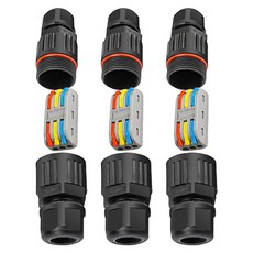 戶外防水接線連接器3P WF303, 3個