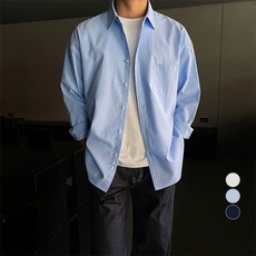 조군샵 남성용 빅사이즈 데일리 옥스포드 오버핏 셔츠 JG1994