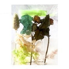 A-ONE 匯旺 浮游花DIY花材包 3包, H05 綠意流光 彩色，天然乾燥花材，手作浮游花藝，居家裝飾送禮首選