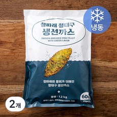청파래 청대구 생선까스 (냉동), 1.2kg, 2개