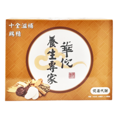 華佗養生專家 十全滋補雞精 Set, 漢方藥材, 不含防腐劑和人工色素, 快速補充體力, 提升能量, 12瓶, 70g, 1盒