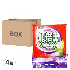 加倍潔 尤加利+小蘇打防蟎潔白洗衣粉, 4.5kg, 4包