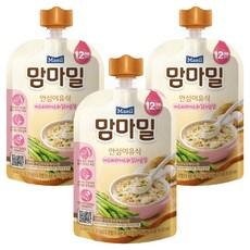 Mammameal 孩童副食品粥 12個月以上適用, 蘆筍雞胸肉口味, 100g, 3包