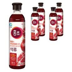 청정원 홍초 100% 자연발효초 사용 석류, 900ml, 5개