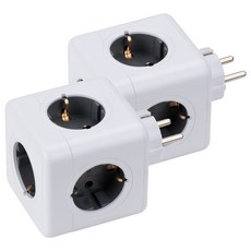 Power Cube V2 Multi-Tap 5 爪原裝, 77mm, 白色, 2個