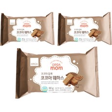 올가홀푸드 mom 코코아 웨하스 80g, 초코맛, 3개