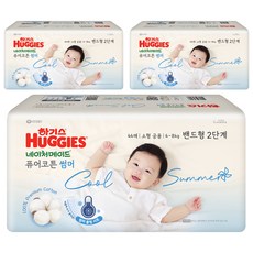 하기스 2024 네이처메이드 퓨어코튼 썸머 밴드형 기저귀 남여공용 소형(4~8kg), 2단계, 396매