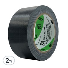 Shin Hung 棉膠帶大容量48mm x 25m 黑色, 2個
