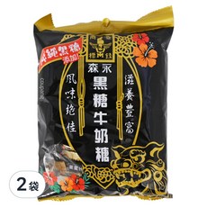 MORINAGA 森永 沖繩黑糖牛奶糖, 口味絕佳, 90g, 2袋