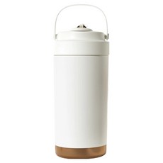 陶瓷咖啡杯 陶瓷保溫瓶, 附玻璃吸管 304不鏽鋼外壁 500ml/750ml, 奶霜白, 1個