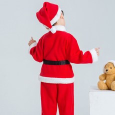 愛北鼻 純棉聖誕套裝,男款純棉-聖誕服裝-四件組,80碼-建議60-70cm,1入