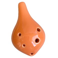 JK初學者6孔中音C陶瓷陶笛帶+樂譜長滑鼠, 橘色, 單品, 1個
