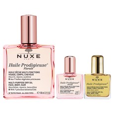NUXE 巴黎歐樹 神奇多效精華油組 Set, 臉部身體頭髮適用, 1組