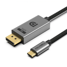 POLYWELL 寶利威爾 Type-C To DP 1.2 4K60Hz 影音傳輸線 鋁合金編織 3M, 1條