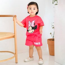 Little rabbit 孩童米妮印花短袖衣褲組