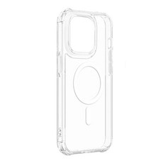 理享家 半透磨砂磁吸magsafe手機保護殼 iPhone 14 Plus 磁吸無線充電, 純黑色