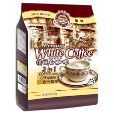 COFFEE TREE 咖啡樹 金裝檳城白咖啡 二合一 咖啡和奶精 450g (15小包x30g), 30g, 15包, 1袋