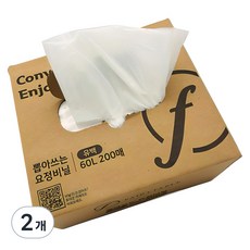 [국내생산] 뽑아 쓰는 요정비닐 200p, 60L, 2개