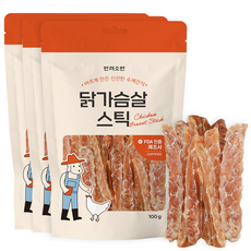 반려소반 건강한 수제간식 바른 육포, 닭가슴살, 100g, 3개