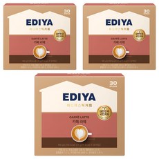 EDIYA COFFEE 拿鐵咖啡, 15g, 30條, 3盒