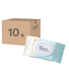 comet Baby Wipes Light 寶寶濕紙巾 掀蓋式, 100張, 10包