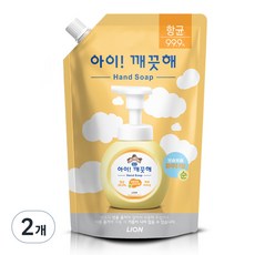 아이깨끗해 항균 폼 핸드솝 순 리필, 600ml, 2개