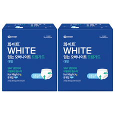 WHITE Dream Guard褲型夜用, 8入, 大型, 2個