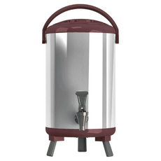WORTH IT 渥思 日式不鏽鋼保溫茶桶, 10L容量, 可可棕色, 10L, 1個