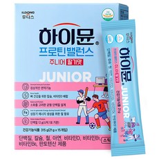 일동후디스 하이뮨 프로틴밸런스 주니어 스틱 딸기맛 15p, 315g, 1개