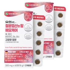 YUHAN 鐵葉酸與Top血護理 18g, 60顆, 2個