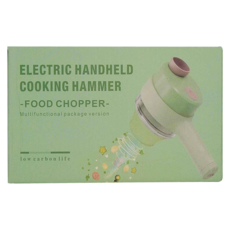 全套無線電動攪蒜切菜神器QD4001A，電動手持烹飪錘，食品切碎機, 1個