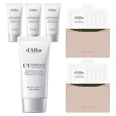 [비건뷰티] 달바 워터풀 에센스 선크림 SPF50+ PA++++ 50ml x 2p + 밸런싱 비건 젤 클렌저 3ml x 5p 세트, 2개