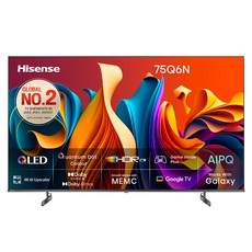 하이센스 4K UHD QLED 안드로이드12 스마트TV, 75Q6N, 방문설치, 스탠드형, 191cm(75인치)