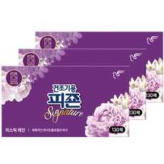 피죤 건조기용 드라이시트 섬유유연제 시그니처 미스틱레인, 3개, 130매