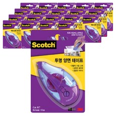 3M Scotch 單手使用雙面膠帶 8.4mm*8m, 單色, 20個
